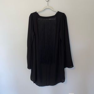Little black dress! Open back with fringe✨